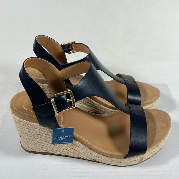 NEW Kenneth Cole Reaction Women's Card T-Strap Espadrille Wedge Sandal Sz 10M - Picture 11 of 11